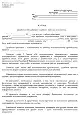Жалоба на судебного пристава. Стр 1.